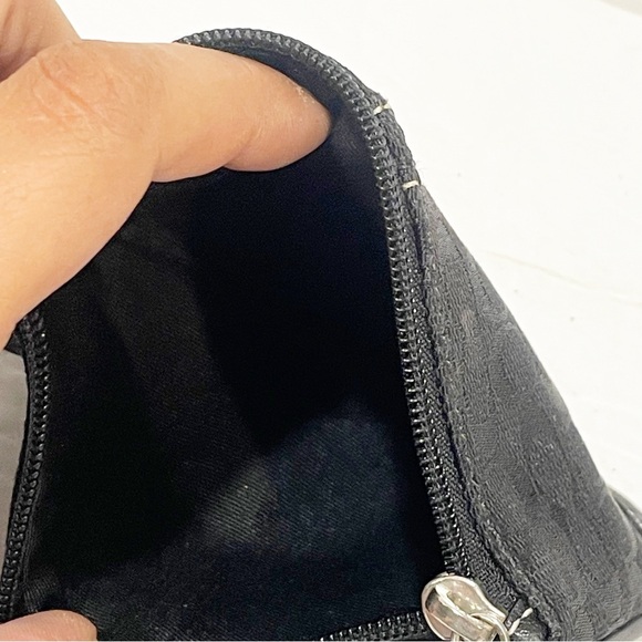 Coach Signature Contrast Trim Wristlet Pouch Clutch Black - Picture 4 of 5